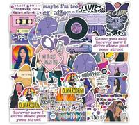 Olivia Rodrigo Stickers Olivia Cartoon Graffiti Graffiti Style Decals Waterproof Stickers for Laptops, Computers, Bikes, Skateboards, Snowboards and Luggage, Pack of 100