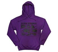Olivia Rodrigo Threshold Lips Grid Pullover Hoodie in Purple | Size: XL Olivia Rodrigo Purple XL