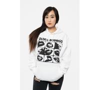 Olivia Rodrigo Threshold Lips Grid Pullover Hoodie in White | Size: Medium Olivia Rodrigo White M