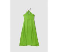 OLIVIA RUBIN Womens Aimee Silk Halterneck Dress In Green Size: 10, Colour: Green Fabric