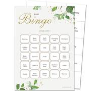 Olivia Samuel 16 Player Bingo Baby Shower Game - Botanicals Design (16 Guest Cards + 4 Sheets of Calling Cards for The Host + Winner's Certificate)