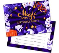Olivia Samuel 20 x Magic Show Birthday Party Invites from A6 Double Sided Cards with Envelopes
