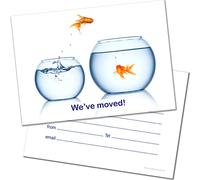 Olivia Samuel 20 x Moved House Cards from A6 Double Sided Cards with Envelopes