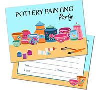 Olivia Samuel 20 x Pottery Painting Party Invites from A6 Double Sided Cards with Envelopes