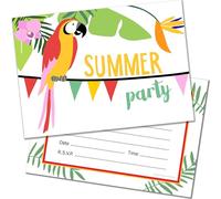 Olivia Samuel 20 x Summer Party Invitations from Tropical Party Ready to Write Invites - Postcard Style