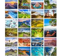 Olivia Samuel 24 x Beautiful Worldwide Landscapes Greeting Cards Blank from A great value Multipack, Eco Friendly and Designed and Printed in the UK