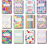 Olivia Samuel 24 x Bright Thank You Cards Folding Style Multi Pack (Patterns Design) with Envelopes