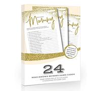 Olivia Samuel 24 x Who Knows Mummy Best - Baby Shower Game from (Gold Glitter Effect)