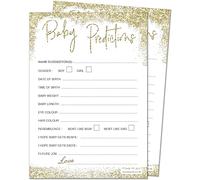 Olivia Samuel 30 Player Baby Prediction Cards - Gold Sparkle Design - Unisex - Made in the UK