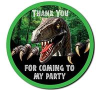 Olivia Samuel 40mm Dinosaur Thank You for Coming to My Party Stickers Pack of 24 Glossy Stickers. Great for Envelope Seals, Party Bags and Kids Goodie Bags. …