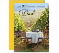 Olivia Samuel Dad 85th Birthday Card from Sunshine and Wine - Medium Sized Card (A5 Size -148mm x 210mm) with Envelope…