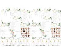 Olivia Samuel Hen Party Games - 7 Games in 1 Mega Bundle. 10 Player Pack Bridal Shower/Hen Party Botanicals Design (Pack of 2)