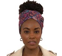 Olivia Sylx Head Wraps for Women - African Hair Scarf Jersey - Long, Soft & Breathable Turban Tie Headwrap for Natural Hair, Paisley, OSFM
