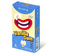 Olivia Vanilla Scent 6's Pack Latex Dental Dam