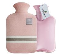 OliviaLiving Hot Water Bag Hot Water Bottle 2 Liter Heat Up and Refreezable Hot Cold Pack with Classic Striped Cover for Pain Relief Hot Cold Therapy