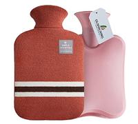 OliviaLiving Hot Water Bag Hot Water Bottle 2 Liter Heat Up and Refreezable Hot Cold Pack with Classic Striped Cover for Pain Relief Hot Cold Therapy