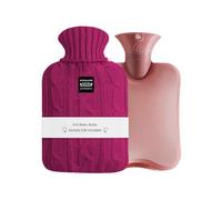OliviaLiving Hot Water Bag Hot Water Bottle 2 Liters Heat Up and Refreezable Hot Cold Pack with Knit Cover for Pain Relief Hot Cold Therapy (Burgundy)