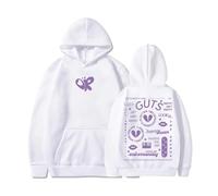 OliviaRodrigo Merch Hoodie Casual Sweatshirt Unisex Print Graphic Tracksuit,White-S