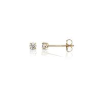 Olivia's Collection 14K White or Yellow Gold Push Back Stud Earrings (2.5-8.0mm) Multi Piercing 1st 2nd 3rd Hole for Women Men Teens, 2.5mm, Metal, Cubic Zirconia