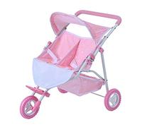 Olivia's Little World Double Twin Baby Doll Pram Stroller Pushchair Pink Stars OL-00012 Age 3+
