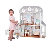 Olivia's Little World Wooden Dolls House & Dreamland Farm House & 14 Accessories TD-12901A