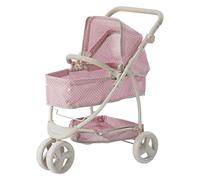 Olivia's Little World Polka Dots Princess 2-in-1 Baby Doll Stroller Pink, Pink