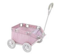 Olivia's Little World Polka Dots Baby Doll Pull Along Wagon Trolley Toy Cart OL-00007