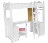 Olivias Little World White Doll Bunk Bed with Desk 18inch Wooden