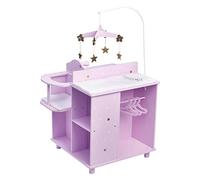 Olivia's Little World TD-0203AP Twinkle Stars Princess Baby Doll Changing Station with Storage, Purple and Gold