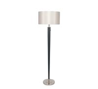 Olivias Melanie Metal Floor Lamp - Brushed Silver & Matt Black