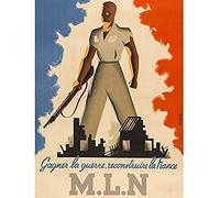 Olivier French Resistance MLN WWII Werbung ungerahmt Wandbild Druck Poster Home Decor Premium