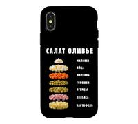 Olivier Layered Salad Recipe Russian Slavic Food Cooking Case for iPhone X/XS