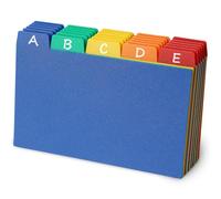 Olivo 3x5 Index Card Dividers Tabs, Plastic A-Z Guides, Colored, 30 Pack