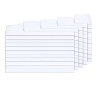 Olivo 3x5 Tabbed Index Card Dividers with Tabs Blank, White, 100 Pack