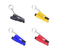 Olivvia 4 Pcs Car Window Breaker, Window Breaker, Seat Belt Cutter - 2-in-1 Emergency Escape Tool for Land/Underwater Vehicles, Portable Safety Hammer with Keychain for All Cars