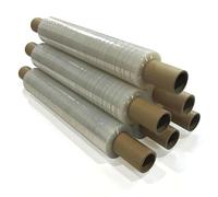 Olix Prime 6 Rolls Clear Pallet Wrap 400mm x 250m, 23 Micron Extended Core Stretch Film, Heavy Duty Tear Resistant Shrink Wrap Cling Film for Moving, Furniture & Warehouse, Water & Moisture Resistant