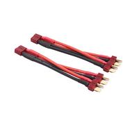OliYin 2pcs Deans 2-Male to 1-Female Parallel Adapter Wire Cable 14awg 3.93inch for RC LiPO Battery(pack of 2)