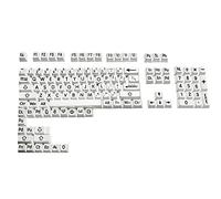 OLizee 125 Key Large Print PBT Keycaps - Full Set Oversized Print Letters Cherry Profile Keycap Set for Poor Eyesight MX Switches Mechanical Keyboard