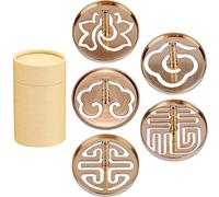 OLizee 5 Pack Incense Making Kit with Kraft Paper Jar and Incense Seal Mold for DIY Fragrance Accessories