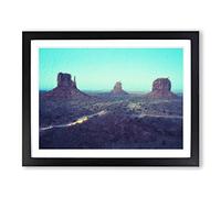 Oljato Monument Valley Modern Art Framed Print | A2 Black Framed Wall Art | Ready to Hang | Modern Cityscape Picture | Living Room Bedroom Lounge Office