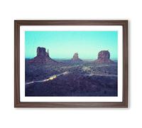 Oljato Monument Valley Modern Art Framed Print | A2 Walnut Framed Wall Art | Ready to Hang | Modern Cityscape Picture | Living Room Bedroom Lounge Office