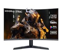 OLKIEQZ KOORUI Curved 27 Inch Gaming Monitor, Full HD 1080P R1800 165Hz VA Computer Monitor, 100% sRGB, Built-in Adaptive Sync, 1 x D