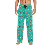 Ollabaky Men's Pajama Pants Sleepwear Lounge Pajama Bottoms with Pockets, S M L XL XXL, Multi- Monkey Banana, S