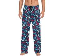 Ollabaky Men's Pajama Pants Sleepwear Lounge Pajama Bottoms with Pockets, S M L XL XXL, Multi- Planes and Helicopters, M