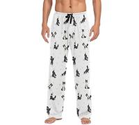 Ollabaky Pajama Pants for Men PJs Bottoms Sleep Lounge Pants with Pockets, S M L XL XXL, Multi- Border Collie, M
