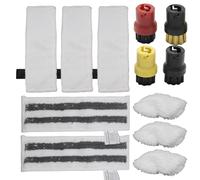 Ollanoos 12Pack Microfiber Cloth Pads Set with Nozzles, Steam Mop Replacement for Karcher EasyFix SC2 SC3 SC4 SC5 Steam Cleaner
