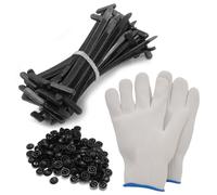 Ollanoos 150Pcs Nylon Universal Cable Tie Buckle, Bumper Retainer Clips Car Plastic Rivets Fasteners, Replace for Auto Repairing Quick Fix and Hole Fastening