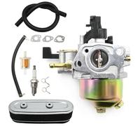 Ollanoos 16100-ZE6-W01 Carburettor Fuel Filter Kit, Lawn Mower Carb with Air Filter Spark Plug Replacement for Honda GXV120 GXV140 GXV160 HR194 HR214 HR215 HR216 HRA214 Engines Carburettor