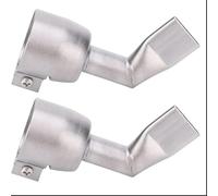 Ollanoos 2 Pcs Welding Gun Flat Nozzle 20mm, 120 Tpo Flat Welding Nozzle Set Hot Air Gun Nozzle for Welding PP PVC Plastic Sheet Welding Tools Stainless Steel Hot Air Gun Welding Nozzle 120 Degree