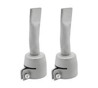 Ollanoos 2 Pcs Welding Gun Flat Nozzle 20mm, Flat Welding Nozzle Set Hot Air Gun Nozzle for Welding PP PVC Plastic Sheet Heat Gun Accessories Welding Tools Stainless Steel Hot Air Gun Welding Nozzle